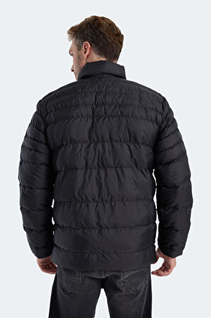 Slazenger HORIZON I Erkek Dik Yaka Fermuarlı Siyah Mont & Kaban