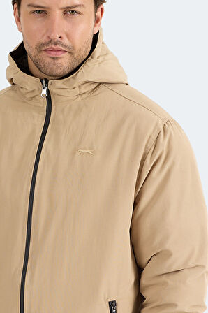 Slazenger BRELIS Erkek Çift Taraflı Bej Mont & Kaban