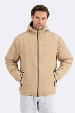 Slazenger BRELIS Erkek Çift Taraflı Bej Mont & Kaban