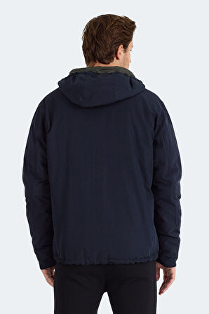 Slazenger BRELIS Erkek Çift Taraflı Lacivert Mont & Kaban