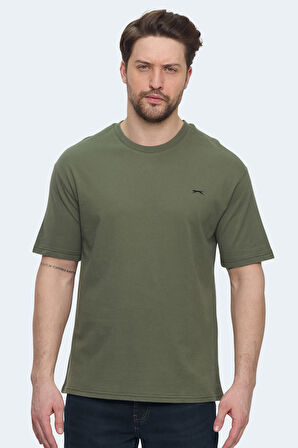 Slazenger VELLAMO 3 lü Set Erkek  Haki - Gri - Siyah Tişört