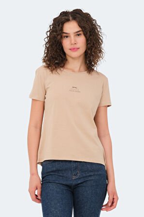Slazenger VIRAJ 3 lü Set Kadın  Ekru - Siyah - Bej Tişört