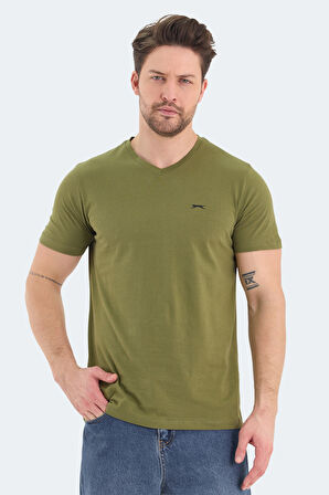 Slazenger RIVALDO 3 lü Set Erkek  Haki - Bordo - Mavi Tişört