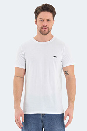 Slazenger ROSALVA 3 lü Set Erkek  Beyaz - Gri - Siyah Tişört