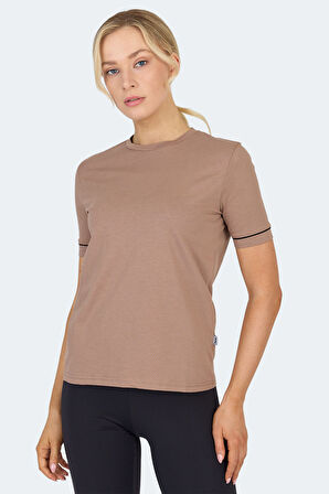 Slazenger VITYA 3 lü Set Kadın  Beyaz - Siyah - Vizon Tişört