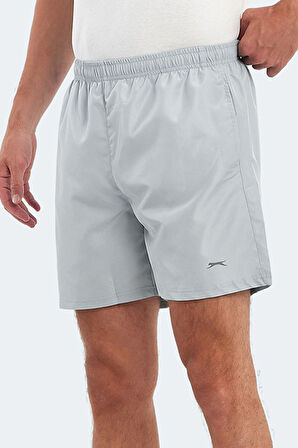 Slazenger RABI 2 li Set Erkek Cepli Deniz Şortu Gri - Kırmızı Mayo