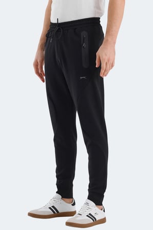 Slazenger VARUNA 2 Lİ SET Erkek Fermuar Cepli Slim Fit Siyah - Haki Eşofman Altı