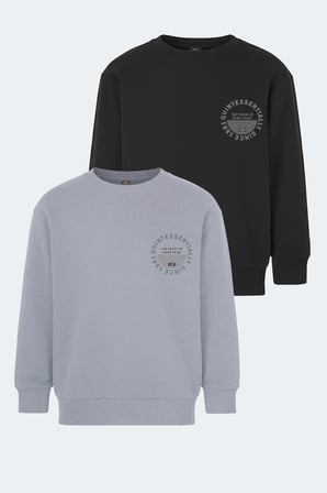 Slazenger LONE 2 li Set Unisex Çocuk  Siyah -Taş Gri Sweatshırt