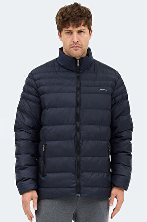 Slazenger HORIZON I Erkek Dik Yaka Fermuarlı Lacivert Mont & Kaban