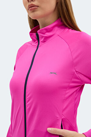 Slazenger RAQUEL IN Kadın Fermuarlı Dik Yaka Cepli Lila Eşofman Takımı