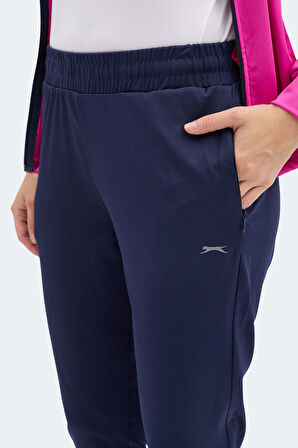 Slazenger RAQUEL IN Kadın Fermuarlı Dik Yaka Cepli Lila Eşofman Takımı