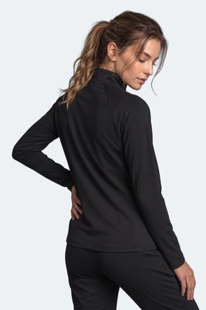 Slazenger RAZOR Kadın Dik Yaka Fermuarlı Siyah Sweatshırt
