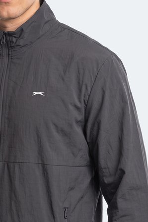 Slazenger RECKON Erkek Dik Yaka Fermuarlı Koyu Gri Sweatshırt
