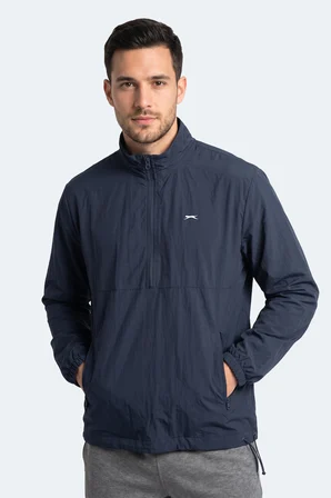 Slazenger RECKON Erkek Dik Yaka Fermuarlı Lacivert Sweatshırt