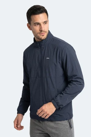 Slazenger RECKON Erkek Dik Yaka Fermuarlı Lacivert Sweatshırt