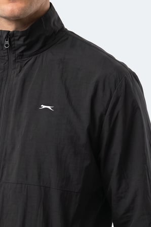 Slazenger RECKON Erkek Dik Yaka Fermuarlı Siyah Sweatshırt