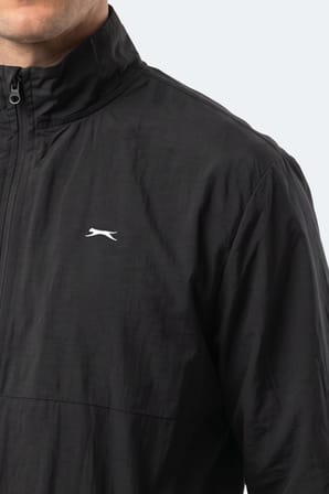 Slazenger RECKON Erkek Dik Yaka Fermuarlı Siyah Sweatshırt