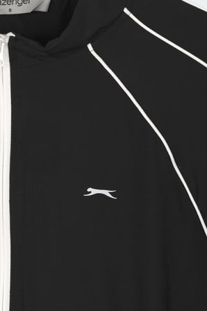 Slazenger REVEL Kadın Dik Yaka Fermuarlı Siyah Eşofman Takımı