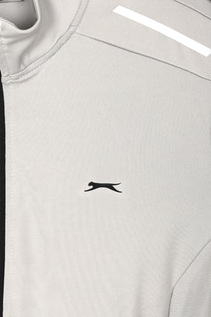 Slazenger REVOLVER Erkek Fermuarlı Dik Yaka Cepli Gri Sweatshırt