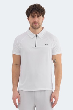 Slazenger REYANA Erkek Polo Yaka Beyaz Tişört