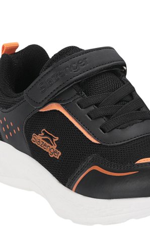 Slazenger PEPE I Erkek Çocuk Cırt Cırtlı Siyah / Turuncu Günlük Spor Ayakkabısı