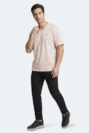 Slazenger KATRE Erkek V Yaka Bej Tişört