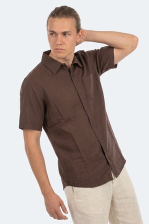 Slazenger KIRTIDA Erkek  Kahve Gömlek