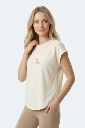 Slazenger KAPA Kadın  Ekru Tişört