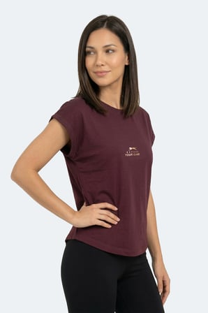 Slazenger KAPA Kadın  Mürdüm Tişört