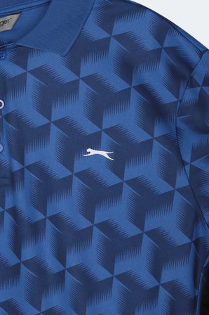 Slazenger KATARIN Erkek Polo Yaka Saks Mavi Tişört