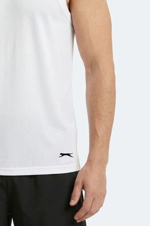 Slazenger KORBA Erkek Kolsuz Beyaz Tişört