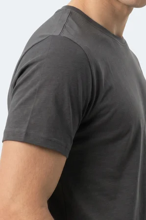 Slazenger KEANU Erkek  Koyu Gri Tişört