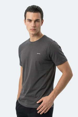 Slazenger KEANU Erkek  Koyu Gri Tişört