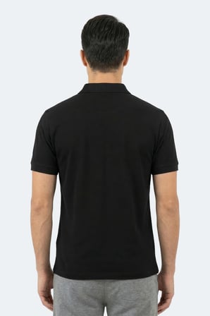 Slazenger KATINA Erkek Polo Yaka Siyah Tişört