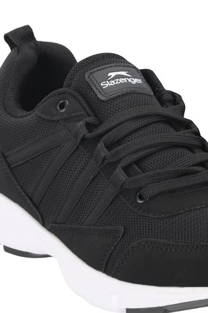 Slazenger POLISH I Erkek Büyük Beden Siyah / Beyaz Koşu & Yürüyüş Spor Ayakkabısı