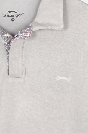 Slazenger ZODIACS Erkek Polo Yaka Gri Tişört