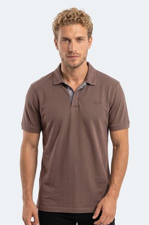 Slazenger ZODIACS Erkek Polo Yaka Kahve Tişört