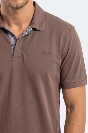 Slazenger ZODIACS Erkek Polo Yaka Kahve Tişört