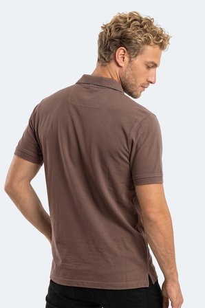 Slazenger ZODIACS Erkek Polo Yaka Kahve Tişört