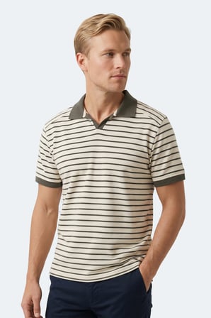 Slazenger ZOLL Erkek  Beyaz / Yeşil Tişört