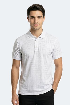 Slazenger ZANY Erkek Polo Yaka Beyaz Tişört