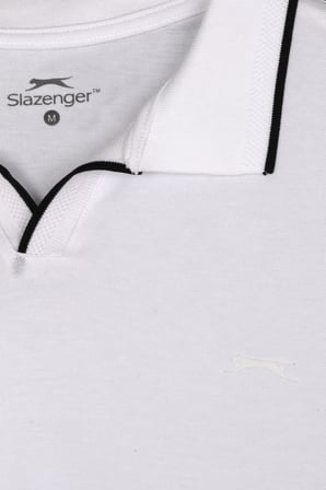 Slazenger ZITHER Erkek Polo Yaka Beyaz Tişört