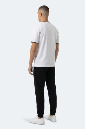 Slazenger ZAVIER Erkek Pamuklu Beyaz Tişört