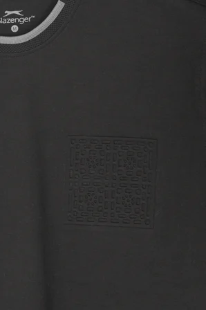 Slazenger ZAVIER Erkek Pamuklu Siyah Tişört