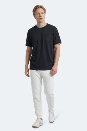 Slazenger ZAVIER Erkek Pamuklu Siyah Tişört