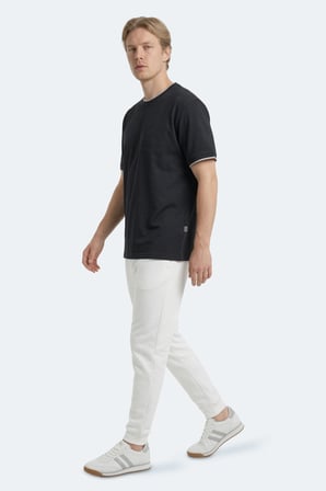 Slazenger ZAVIER Erkek Pamuklu Siyah Tişört