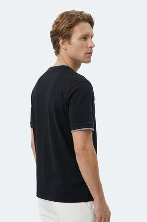 Slazenger ZAVIER Erkek Pamuklu Siyah Tişört