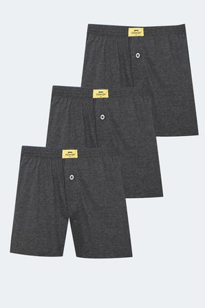Slazenger HE 3 lü Set Erkek  Antrasit Boxer