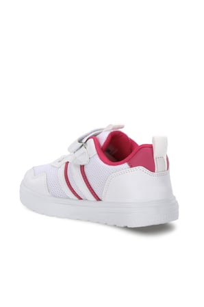 Slazenger FIORA Kız Çocuk Cırt Cırtlı Beyaz / Fuşya Günlük Spor Ayakkabısı