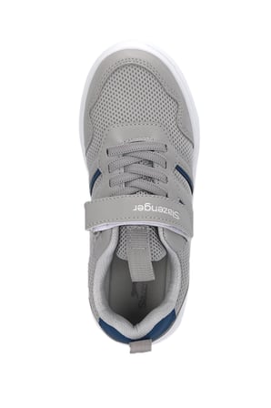 Slazenger FIORA Unisex Çocuk Cırt Cırtlı Gri / Saks Mavi Günlük Spor Ayakkabısı